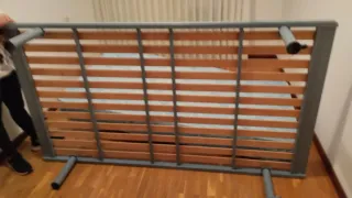 Somier cama 90cm madera y metal