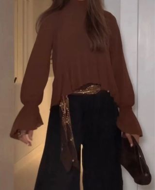 Blusa Zara manga acampanada