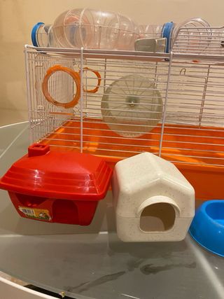 Jaula Hámster Accesorios Tubos Rueda Casa