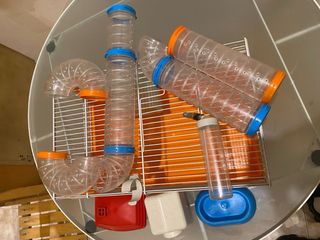 Jaula Hámster Accesorios Tubos Rueda Casa