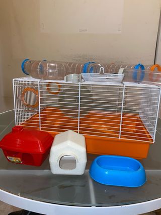 Jaula Hámster Accesorios Tubos Rueda Casa