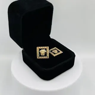 Pendientes Onix y Medusa Oro