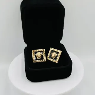 Pendientes Onix y Medusa Oro