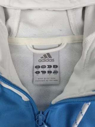 Sudadera Adidas con capucha azul pastel 3 rayas