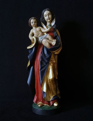 Talla de madera  Virgen María con Jesús
