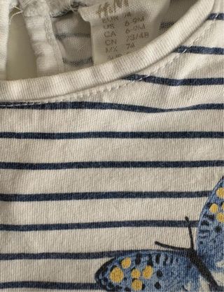 Coordinato bimba farfalle e righe