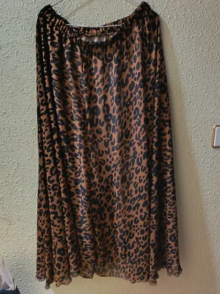 Falda larga estampado leopardo