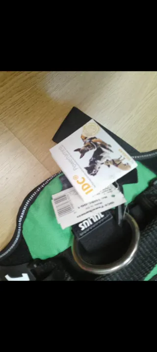 Arnés Julius-K9 perro verde y negro nuevo a estren