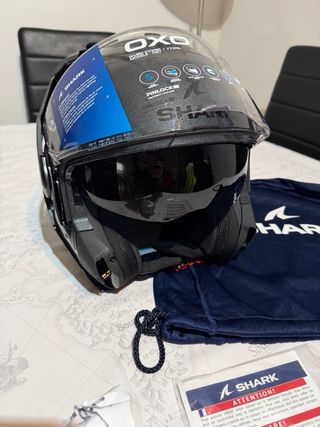 Casco Shark OXO BLANK Gun Metal A05