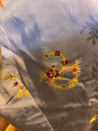 Chaleco fallero hombre XL celeste bordado