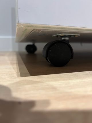 Cajonera 4 cajones con ruedas blanco brillo