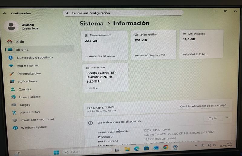 HP Prodesk 400 G3 Ordenador Sobremesa afbeelding 4