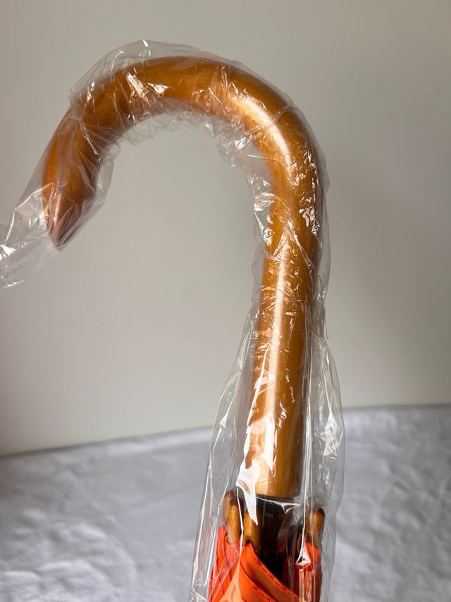 Paraguas clásico naranja grande