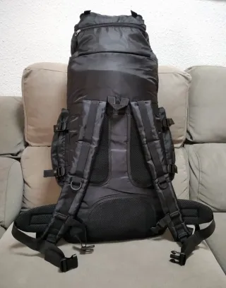 Mochila de gran capacidad 90+10L Negra/Gris
