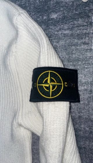 Felpa Stone Island Bianca Zip