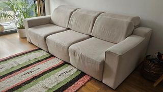 Sofá Cama Beige 3 Plazas