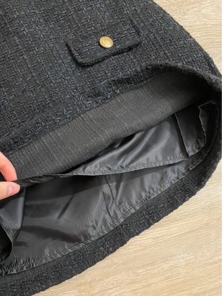 Falda tweed negra de ONLY