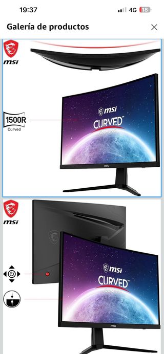 MSI G2422C Monitor Gaming Curvo 180Hz