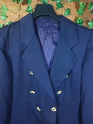 Giacca Blu MonoPetto Bottoni Dorati Vintage