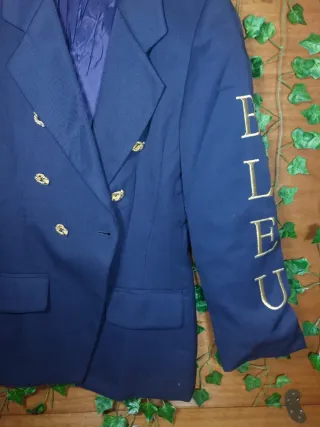 Giacca Blu MonoPetto Bottoni Dorati Vintage