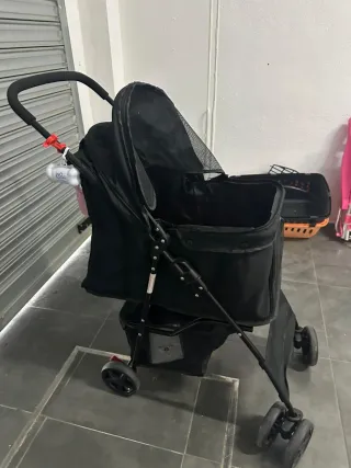 Carrito para perros negro