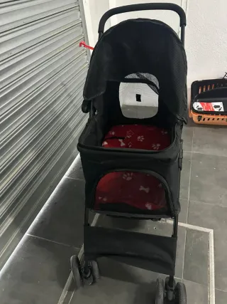 Carrito para perros negro