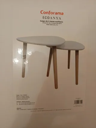 Conjunto mesas auxiliares salón