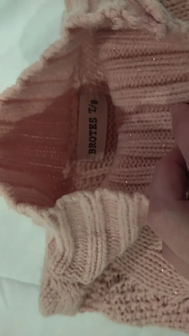 Jersey tipo Poncho Brotes Rosa Talla 8 años