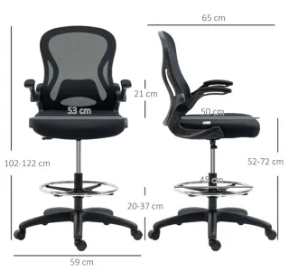 Silla de dibujo giratoria con soporte lumbar