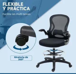 Silla de dibujo giratoria con soporte lumbar
