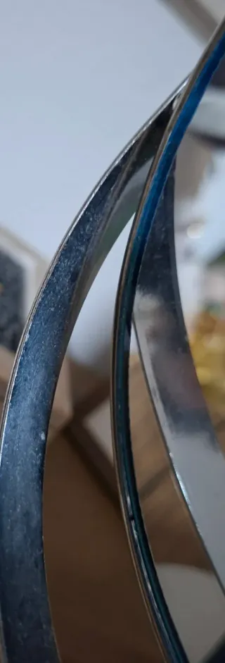 Espejo de sobremesa plateado