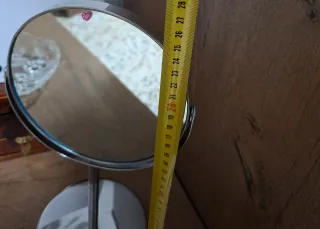 Espejo de sobremesa plateado