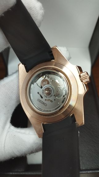 Reloj Seiko Mod Yatch-Master Negro y Oro Rosa