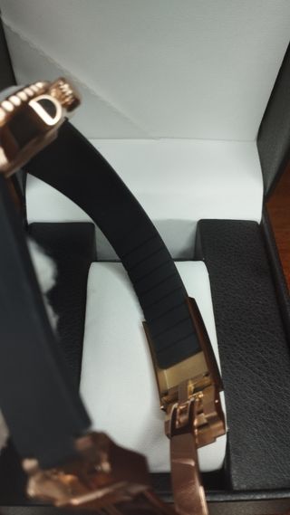 Reloj Seiko Mod Yatch-Master Negro y Oro Rosa