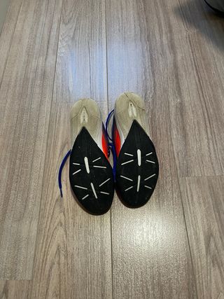 Zapatillas fútbol sala T. 36 Naranja/Azul