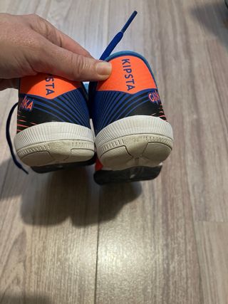Zapatillas fútbol sala T. 36 Naranja/Azul