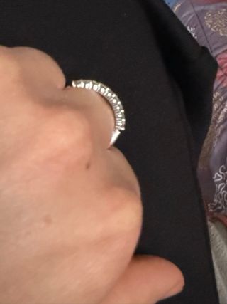 talla 13 Oro Blanco 18k,9 Diamantes y certificado