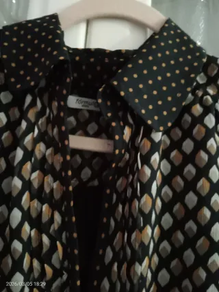 Vestido estampado manga corta