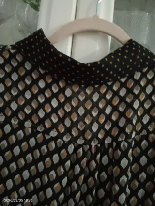 Vestido estampado manga corta