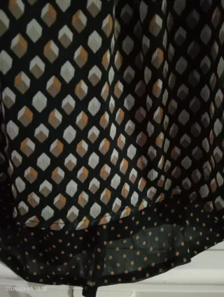 Vestido estampado manga corta