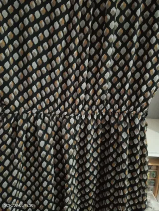 Vestido estampado manga corta