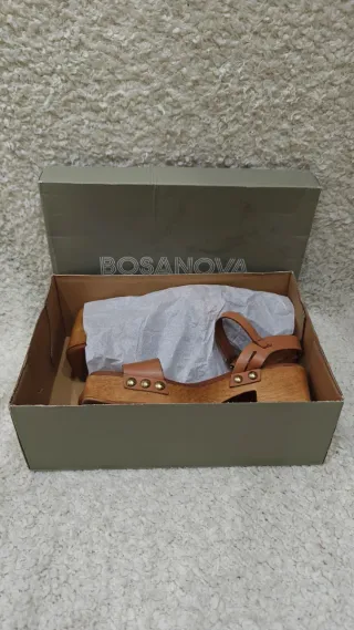 Sandalias Bosanova Piel Natural Marrón 36