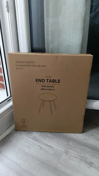 Mesa redonda madera y metal