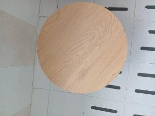Mesa redonda madera y metal