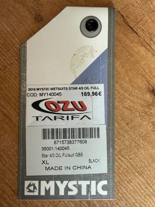 Traje Neopreno Mystic Hombre Sin Estrenar