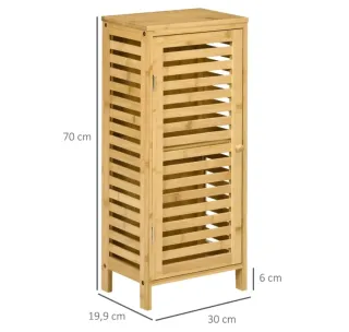 Armario baño bambú con estantes