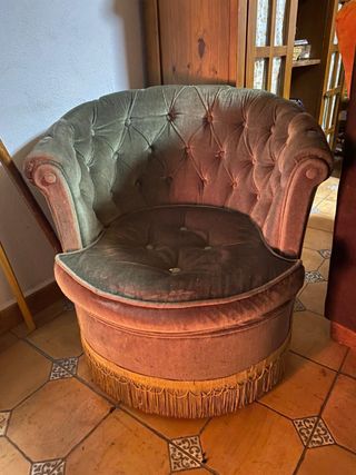 Poltrona in velluto vintage