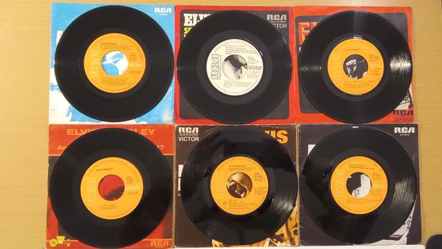 Lote 6 singles Elvis Presley