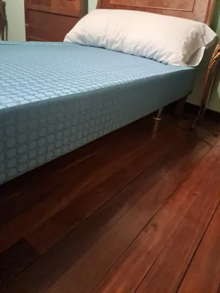 Letto somiere imbottito con ruote