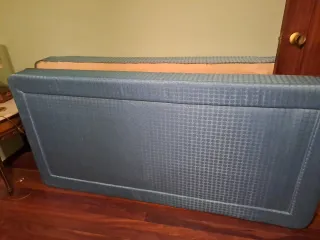 Letto somiere imbottito con ruote